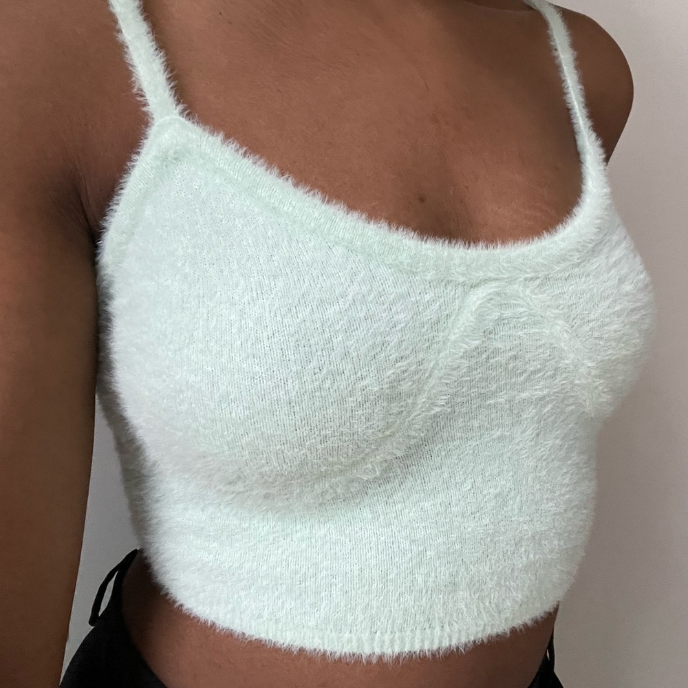 fuzzy tank top